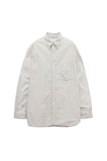 Button Down Stripe Wind Shirt - Navy (S25SG090)