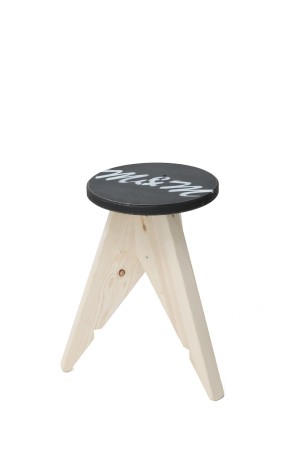 Circle Stool -Small- Seat painting / m＆m logo | セレクトショップ