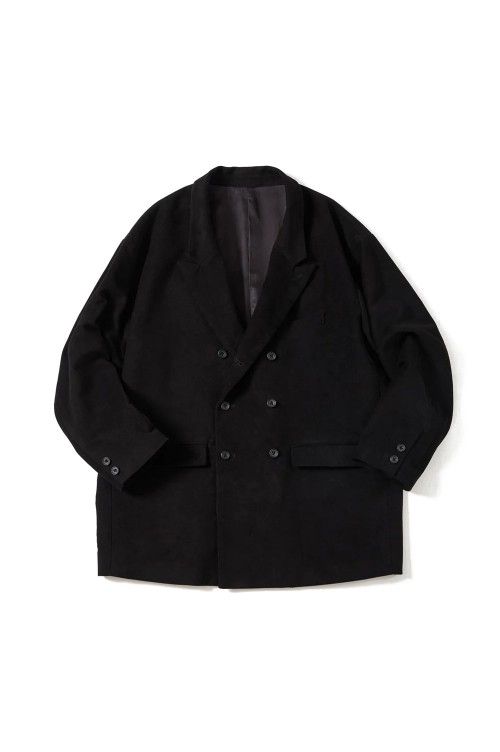 MOLESKIN DOUBLE BREASTED JACKET / BLACK (D25MS-05001) | セレクト