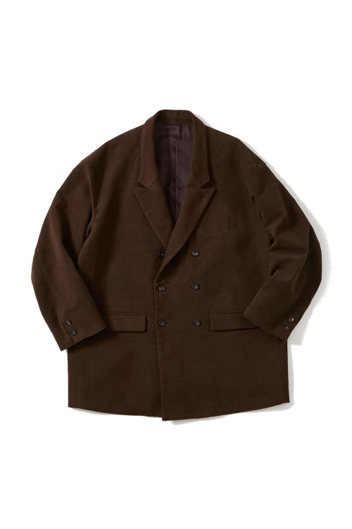 MOLESKIN DOUBLE BREASTED JACKET / BROWN (D25MS-05001) | セレクト