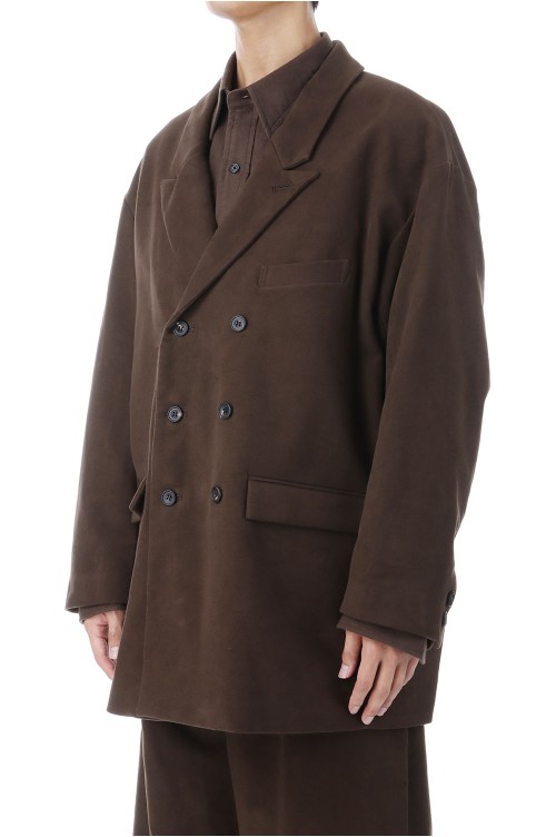 MOLESKIN DOUBLE BREASTED JACKET / BROWN (D25MS-05001) | セレクト