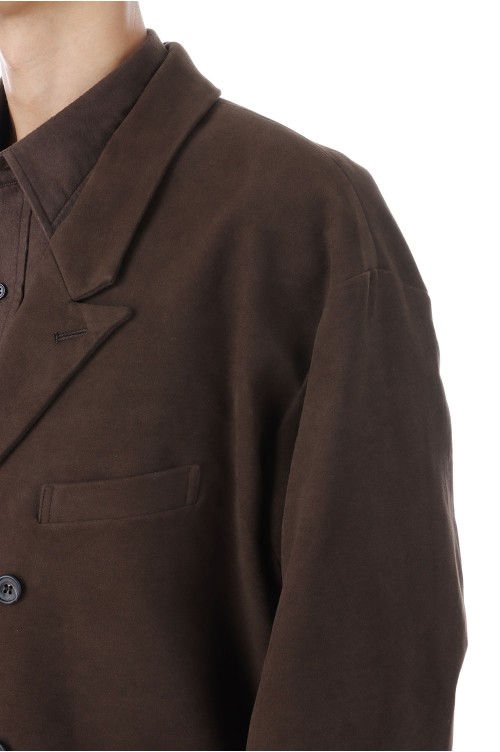 MOLESKIN DOUBLE BREASTED JACKET / BROWN (D25MS-05001) | セレクト