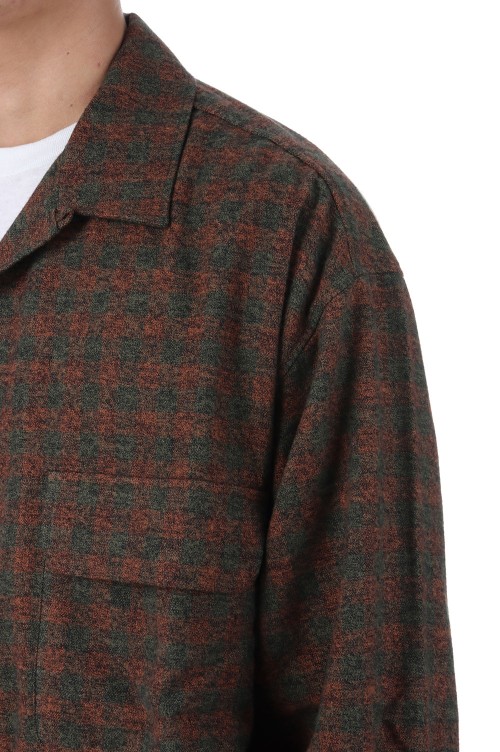 MILPITAS PLAID LS SHIRT - BROWN (252CPDS-SHM02) | セレクトショップ