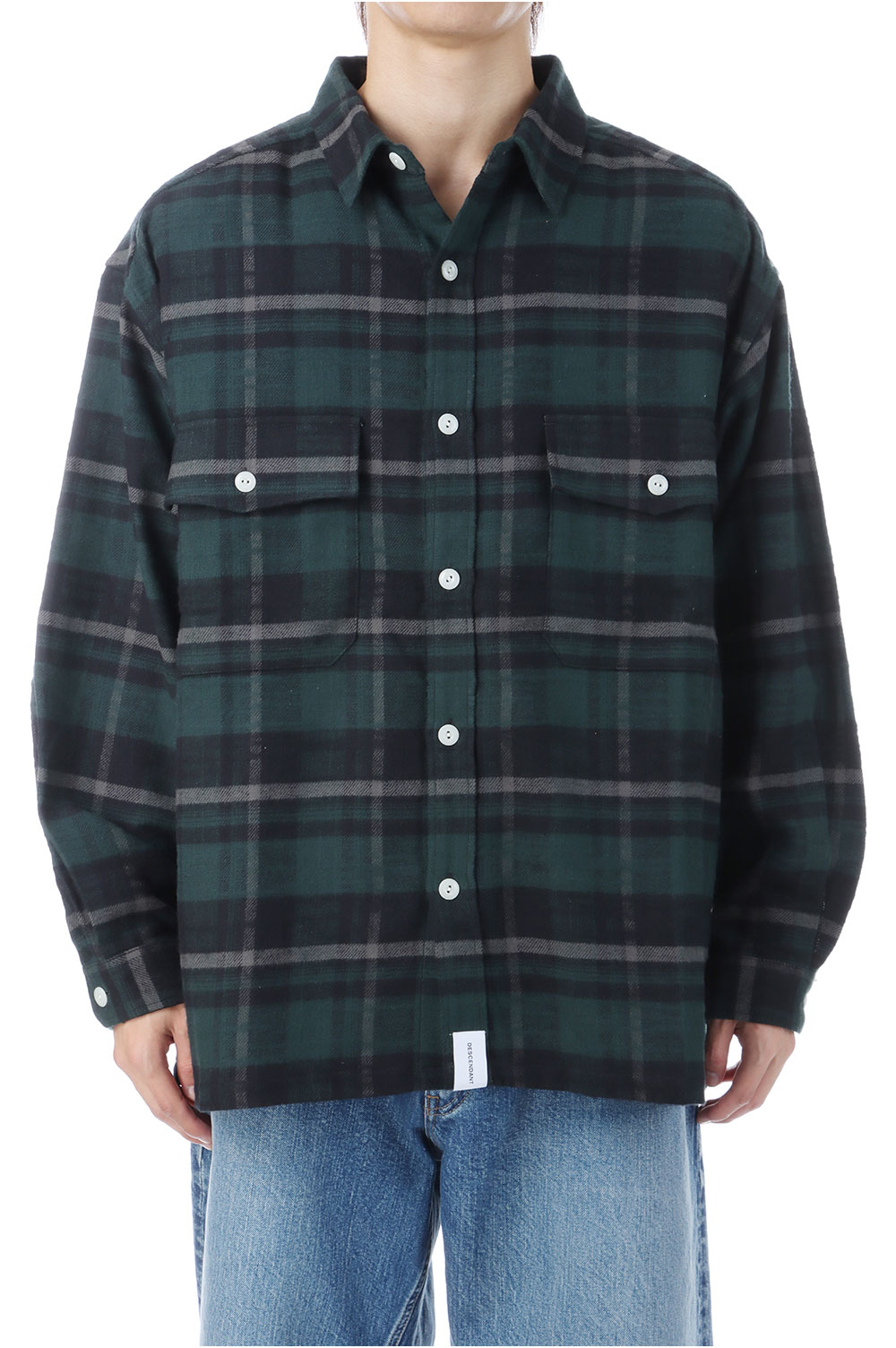 VANNING PLAID LS SHIRT - GREEN (252TQDS-SHM04) | セレクトショップ