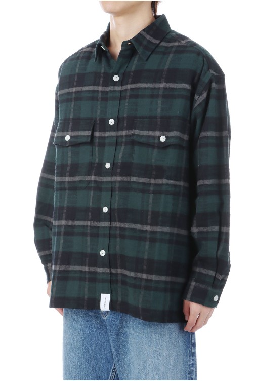 VANNING PLAID LS SHIRT - GREEN (252TQDS-SHM04) | セレクトショップ
