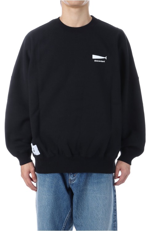 CACHALOT CREW NECK - BLACK (252ATDS-CSM14) | セレクトショップ