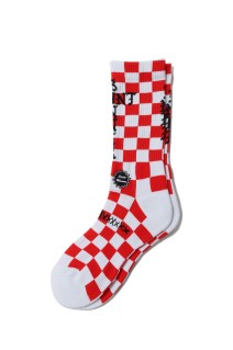 SOCKS / SINNER / WHITE+RED (SM-HR1-0000-118)
