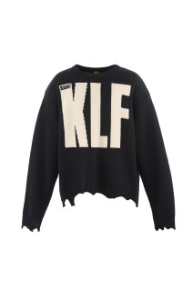 KLF_CREW NECK KNIT / KLF / BLACK (SM-HR1-0000-C08)
