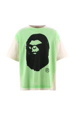 BAPE_SS TEE / HANDPRINT / WHT+GRN (SM-HR1-0000-C34)