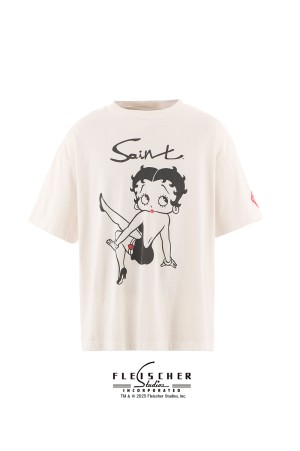 BTY_SS TEE / BETTY / WHITE (SM-HR1-0000-C40)