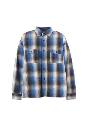 BB_FLANNEL SHIRT / CHECK / BLUE (SM-HR1-0000-C53)