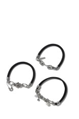 Charms Hair Ties 3 Piece Set - SILVER (hp7924)