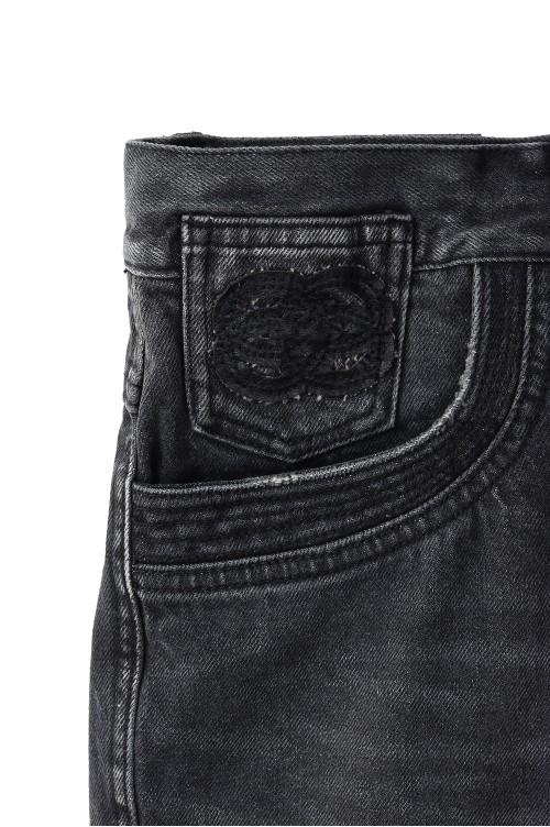 CHAIN EAGLE PATCH DENIM PANTS / BLACK (BR25SS-P1021) | セレクト