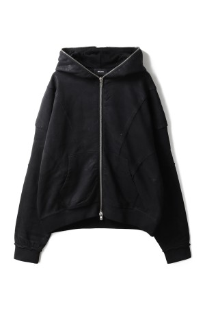 COATING ZIP UP HOODIE / BLACK (BR25AW-C5001)