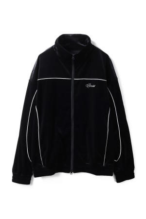 SCRIPT LOGO PIPING VELOUR JACKET / BLACK (BR25AW-C5004)