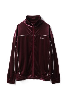 SCRIPT LOGO PIPING VELOUR JACKET / BURGUNDY  (BR25AW-C5004)