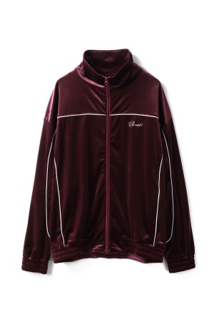SCRIPT LOGO PIPING VELOUR JACKET / BURGUNDY  (BR25AW-C5004)