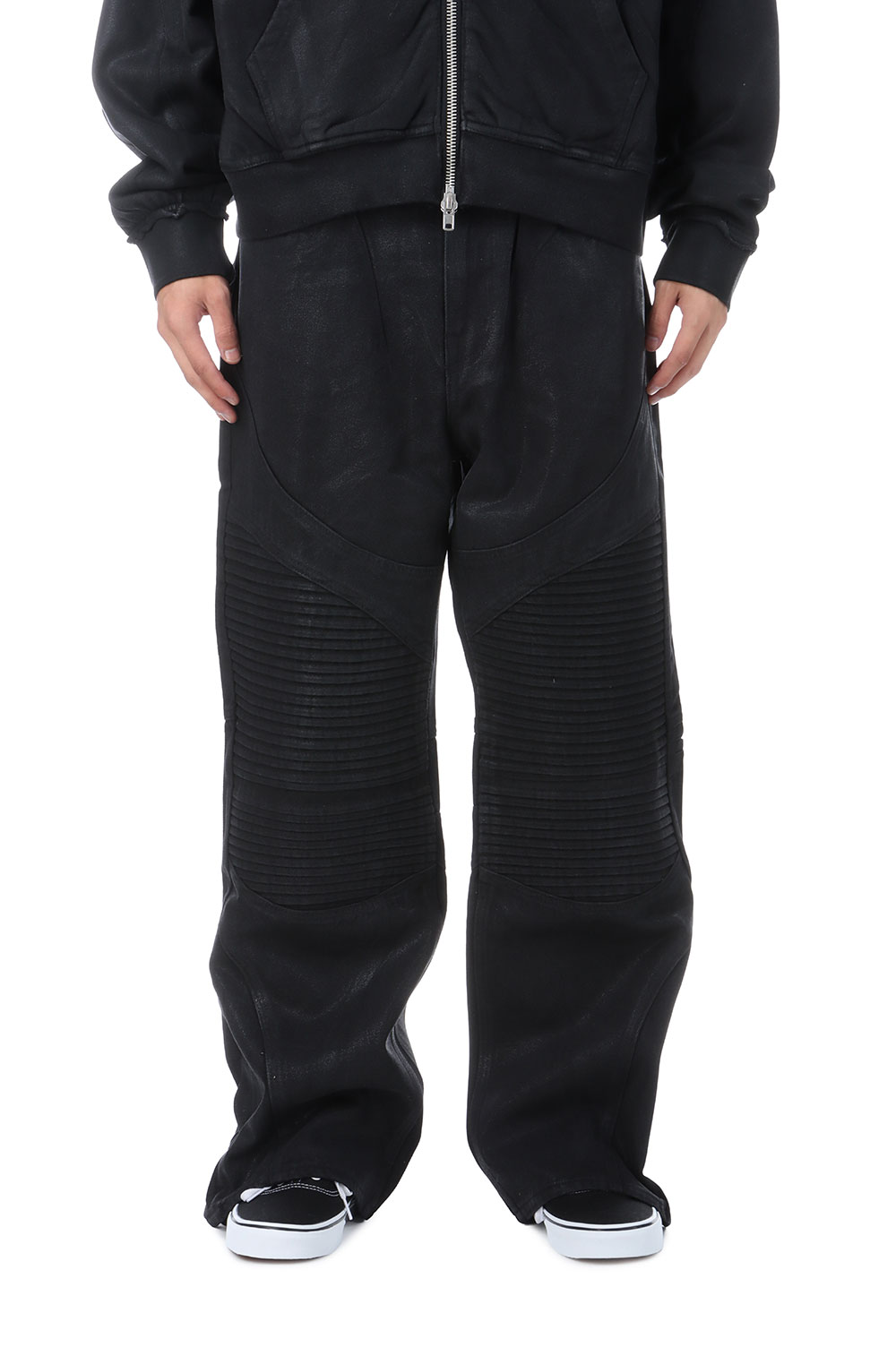 COATING BIKER DENIM PANTS / BLACK (BR25AW-P1007) | セレクト 