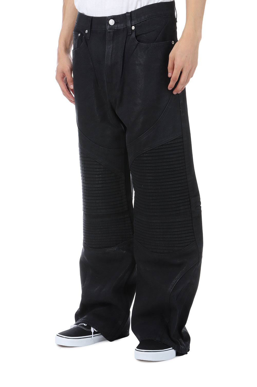 COATING BIKER DENIM PANTS / BLACK (BR25AW-P1007) | セレクト