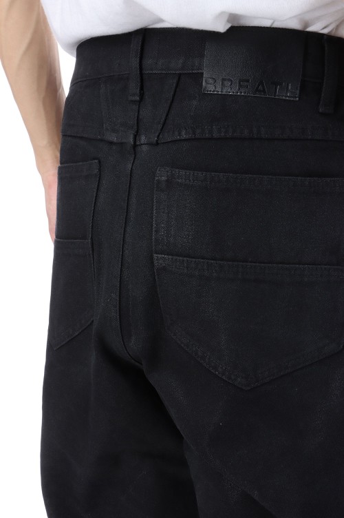 COATING BIKER DENIM PANTS / BLACK (BR25AW-P1007) | セレクト