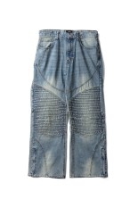 COATING DOUBLE KNEE FLARE DENIM / BLACK (BR25AW-P1009) | セレクト