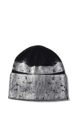 FOIL PRINT KNIT CAP / BLACK (BR25AW-AC8001)