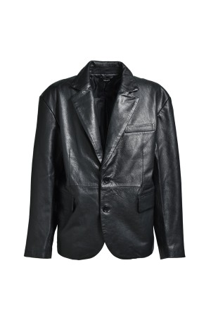 LEATHER TAILORED JACKET / BLACK (BR25AW-O0006)