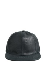 EMBOSS LEATHER CAP / BLACK (BR25AW-AC8002)