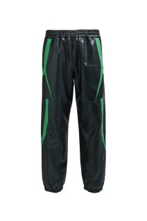 FAUX LEATHER LAMBO TRACK PANTS / BLACK (BR25AW-P1011)