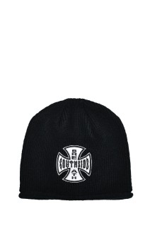 SOUTHSIDE CROSS DAMAGE BEANIE / BLACK (BR25AW-AC8006)
