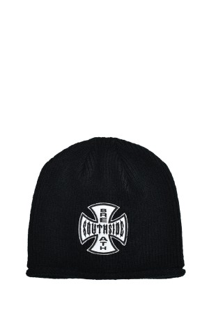 SOUTHSIDE CROSS DAMAGE BEANIE / BLACK (BR25AW-AC8006)