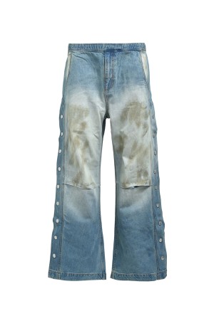 COATING SIDE BUTTON DENIM PANTS / INDIGO (BR25AW-P1016)
