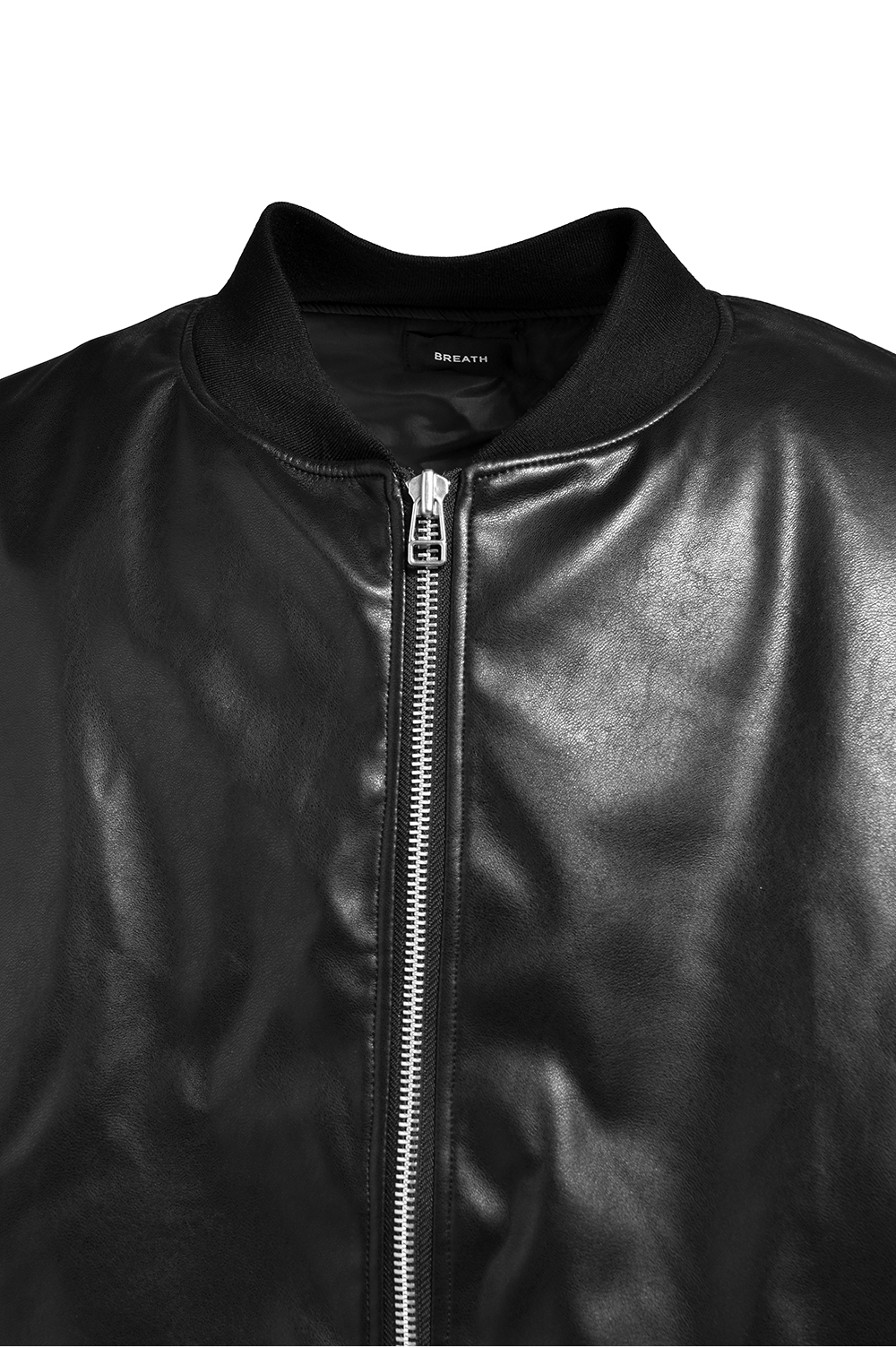 FAUX LEATHER BOMBER JACKET / BLACK (BR25AW- O0012) | セレクト