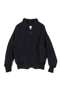 Floral Jacquard Triple Cloth Jacket - BLACK (MM25FW-JK017)