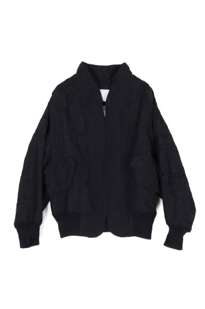 Floral Jacquard Triple Cloth Jacket - BLACK (MM25FW-JK017)