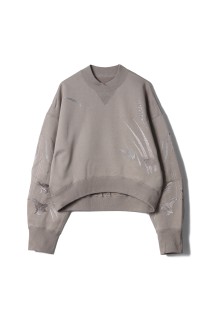 Floral Motif Embroidered Sweatshirts- BEIGE (MM25FW-JS071)
