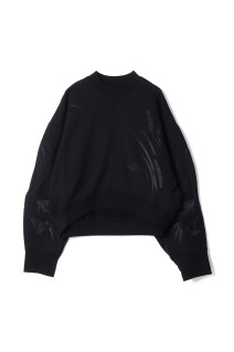 Floral Motif Embroidered Sweatshirts- BEIGE (MM25FW-JS071)