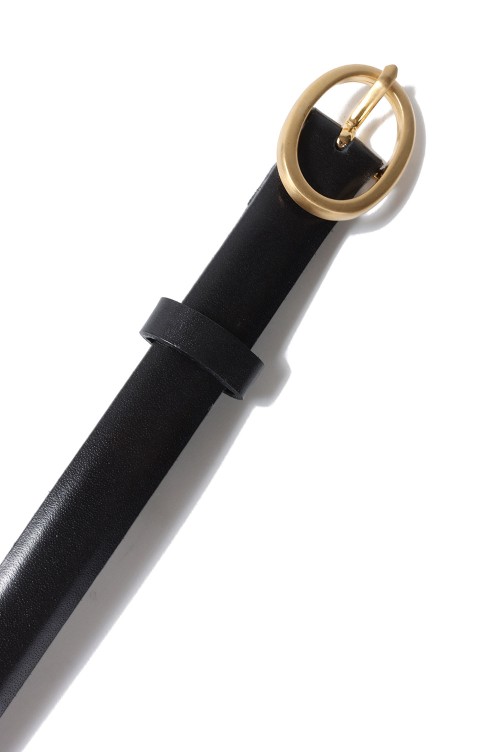 マメ mame Cow Hide Leather Narrow Belt Mame Kurogouchi(マメ) Cow