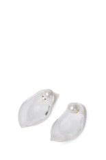 Organic motif Glass Earrings - CLEAR (MM25FW-AC310)