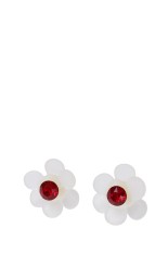 Floral Motif Earrings - CLEAR (MM25FW-AC311)
