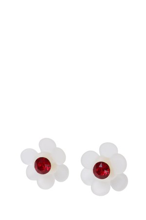 Floral Motif Earrings - CLEAR (MM25FW-AC311)