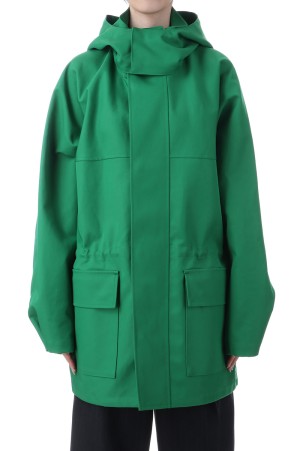 HIGH-DENSITY BONDED COTTON GABARDINE BLOUSON - GREEN (A25AB02CB)
