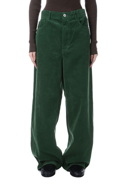 パンツ PIGMENT DYED FINX CORDUROY WIDE 5P PANTS PIGMENT DYED FINX CORDUROY WIDE 5P PANTS - FOREST GREEN
