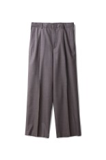 SUPER LIGHT WOOL TWO-TUCK SLACKS - TOP CHARCOAL (A25AP05OS