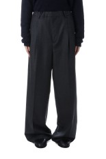 SUPER LIGHT WOOL TWO-TUCK SLACKS - TOP CHARCOAL (A25AP05OS)