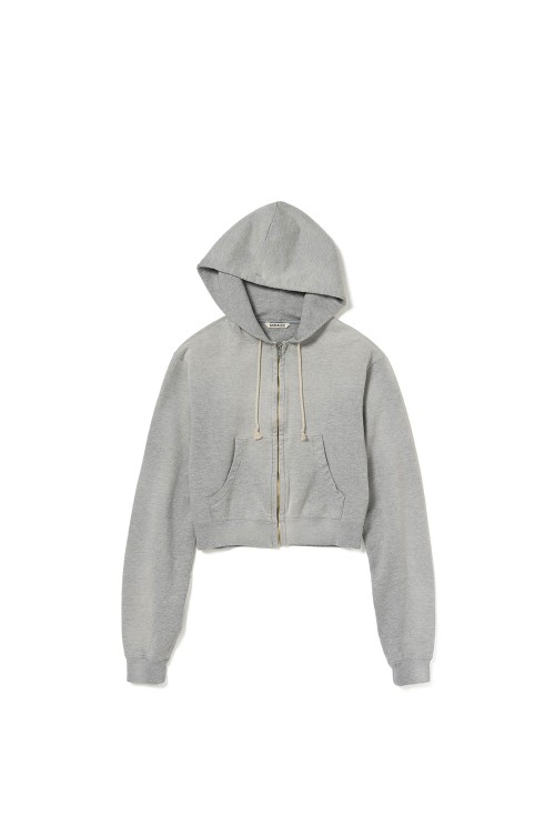 PRODUCT DYED PIMA LIGHT SWEAT ZIP PARKA - TOP GRAY (A25AP03MS
