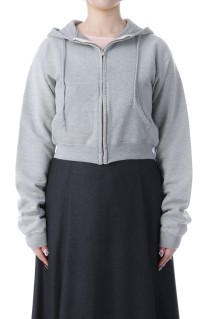 PRODUCT DYED PIMA LIGHT SWEAT ZIP PARKA - TOP GRAY (A25AP03MS)