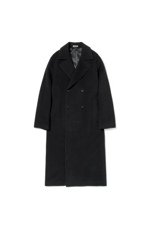 SUPER FINE WOOL MOSSER CHESTERFIELD COAT - BLACK (A25AC05WM)