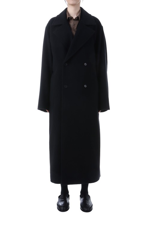SUPER FINE WOOL MOSSER CHESTERFIELD COAT - BLACK (A25AC05WM
