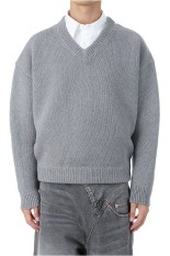 RECYCLED WOOL STRIPE KNIT - RED/BLACK (25AW64KN193) | セレクト